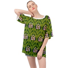 Pattern Nature Texture Heather Oversized Chiffon Top