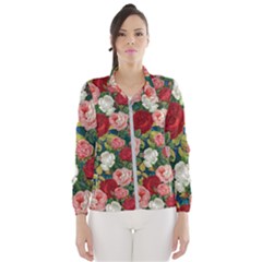 Roses Repeat Floral Bouquet Women s Windbreaker by Pakrebo