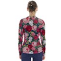 Roses Repeat Floral Bouquet V-Neck Long Sleeve Top View2