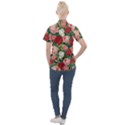 Roses Repeat Floral Bouquet Women s Short Sleeve Pocket Shirt View2