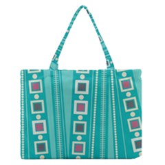 Non Seamless Pattern Background Blue Zipper Medium Tote Bag by Pakrebo