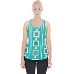 Non Seamless Pattern Background Blue Piece Up Tank Top by Pakrebo