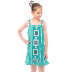 Non Seamless Pattern Background Blue Kids  Overall Dress by Pakrebo