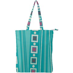 Non Seamless Pattern Background Blue Double Zip Up Tote Bag