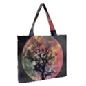 Full Moon Silhouette Tree Night Zipper Medium Tote Bag View2