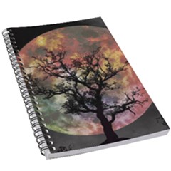 Full Moon Silhouette Tree Night 5 5  X 8 5  Notebook by Pakrebo