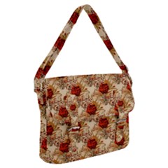 Scrapbook Floral Background Vintage Buckle Messenger Bag