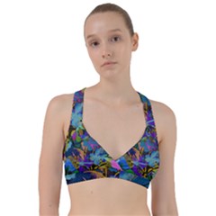 Flowers Abstract Branches Sweetheart Sports Bra by Pakrebo