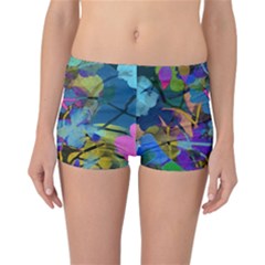 Flowers Abstract Branches Reversible Boyleg Bikini Bottoms by Pakrebo