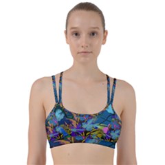 Flowers Abstract Branches Line Them Up Sports Bra by Pakrebo