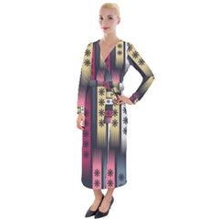 Non Seamless Pattern Background Velvet Maxi Wrap Dress by Pakrebo