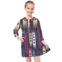 Non Seamless Pattern Background Kids  Quarter Sleeve Shirt Dress View1