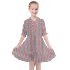 Pink Graphics Pattern Ornament Kids  All Frills Chiffon Dress