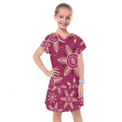 Background Non Seamless Pattern Art Kids  Drop Waist Dress by Pakrebo