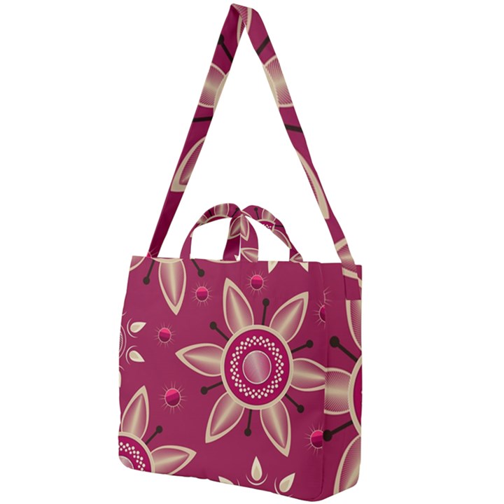 Background Non Seamless Pattern Art Square Shoulder Tote Bag