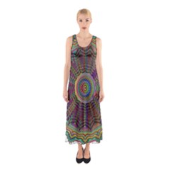 Mandala Decorative Ornamental Sleeveless Maxi Dress