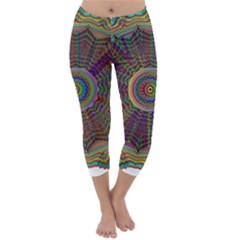 Mandala Decorative Ornamental Capri Winter Leggings  by Pakrebo