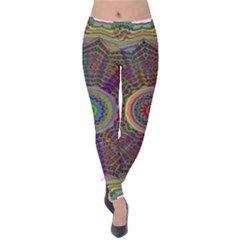 Mandala Decorative Ornamental Velvet Leggings by Pakrebo