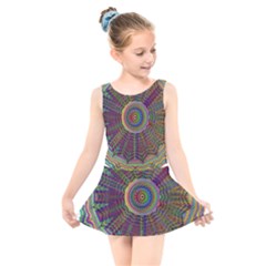 Mandala Decorative Ornamental Kids  Skater Dress Swimsuit