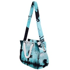 Wonderful Unicorn Silhouette In The Night Rope Handles Shoulder Strap Bag