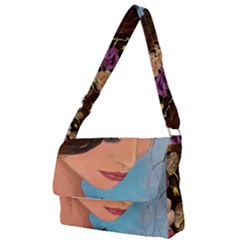 Flower Crown Full Print Messenger Bag by CKArtCreations