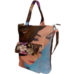 Flower Crown Shoulder Tote Bag by CKArtCreations