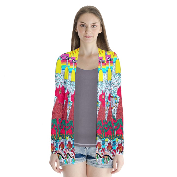 Supersonic Key West Gypsy Blast Drape Collar Cardigan