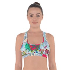 Supersonic Key West Gypsy Blast Cross Back Sports Bra by chellerayartisans