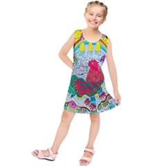 Supersonic Key West Gypsy Blast Kids  Tunic Dress by chellerayartisans