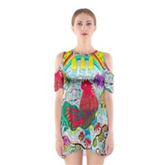 Supersonic Key West Gypsy Blast Shoulder Cutout One Piece Dress by chellerayartisans