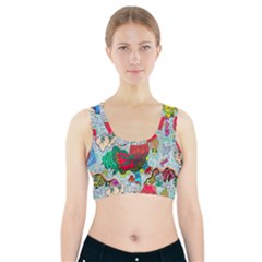 Supersonic Key West Gypsy Blast Sports Bra With Pocket by chellerayartisans