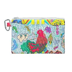 Supersonic Key West Gypsy Blast Canvas Cosmetic Bag (large) by chellerayartisans