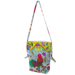 Supersonic Key West Gypsy Blast Folding Shoulder Bag by chellerayartisans