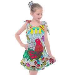 Supersonic Key West Gypsy Blast Kids  Tie Up Tunic Dress by chellerayartisans