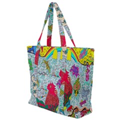 Supersonic Key West Gypsy Blast Zip Up Canvas Bag by chellerayartisans