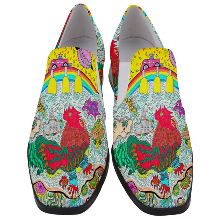 Supersonic Key West Gypsy Blast Women Slip On Heel Loafers