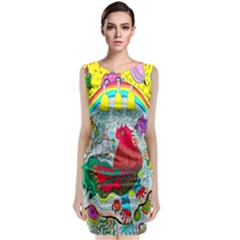 Supersonic Key West Gypsy Blast Classic Sleeveless Midi Dress by chellerayartisans