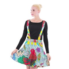 Supersonic Key West Gypsy Blast Suspender Skater Skirt by chellerayartisans