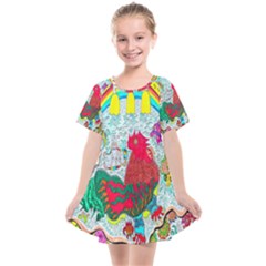 Supersonic Key West Gypsy Blast Kids  Smock Dress by chellerayartisans