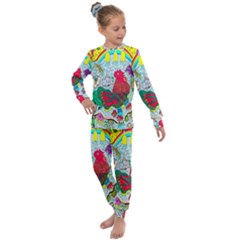 Supersonic Key West Gypsy Blast Kids  Long Sleeve Set  by chellerayartisans