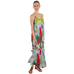 Supersonic Key West Gypsy Blast Cami Maxi Ruffle Chiffon Dress