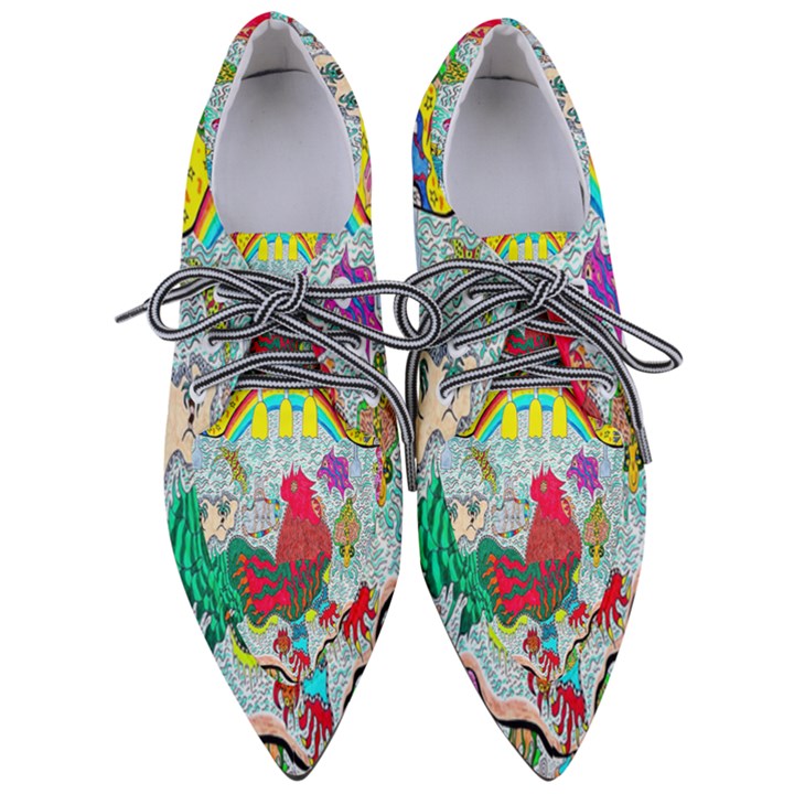 Supersonic Key West Gypsy Blast Pointed Oxford Shoes