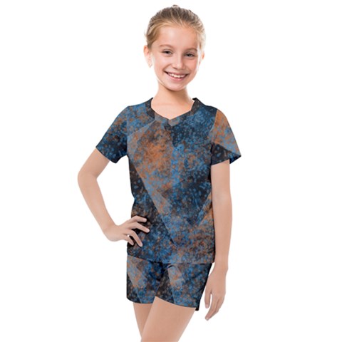 Rustictomorrow Kids  Mesh Tee And Shorts Set by designsbyamerianna