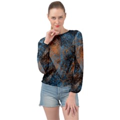 Rustictomorrow Banded Bottom Chiffon Top