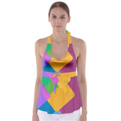 Geometry Nothing Color Babydoll Tankini Top by Mariart