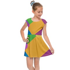 Geometry Nothing Color Kids  Cap Sleeve Dress