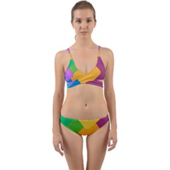 Geometry Nothing Color Wrap Around Bikini Set