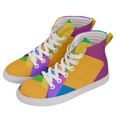 Geometry Nothing Color Women s Hi-top Skate Sneakers