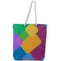 Geometry Nothing Color Full Print Rope Handle Tote (Large) View1