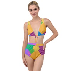 Geometry Nothing Color Tied Up Two Piece Swimsuit